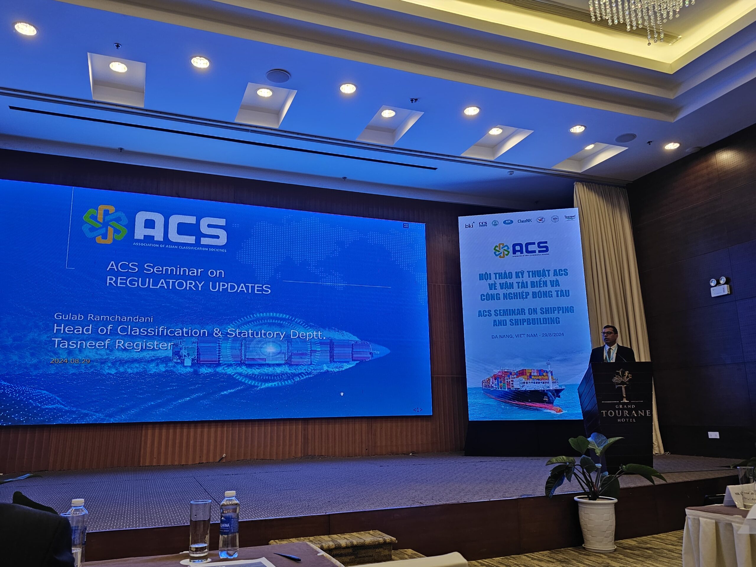 “Tasneef presented REGULATORY UPDATES at Association of Asian Classification Society (ACS) Seminar on Shipping and Shipbuilding on 29th August 2024, in DA NANG, VIET NAM”